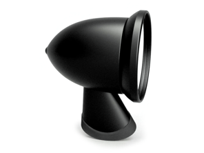 Aluminium bullet mirror, in Satin Black. Porsche 911 1965-1973 - 91173102010, 91173111600, 90173111101 - BulletDriveBlack_1973early, BulletPairBlack_1973early