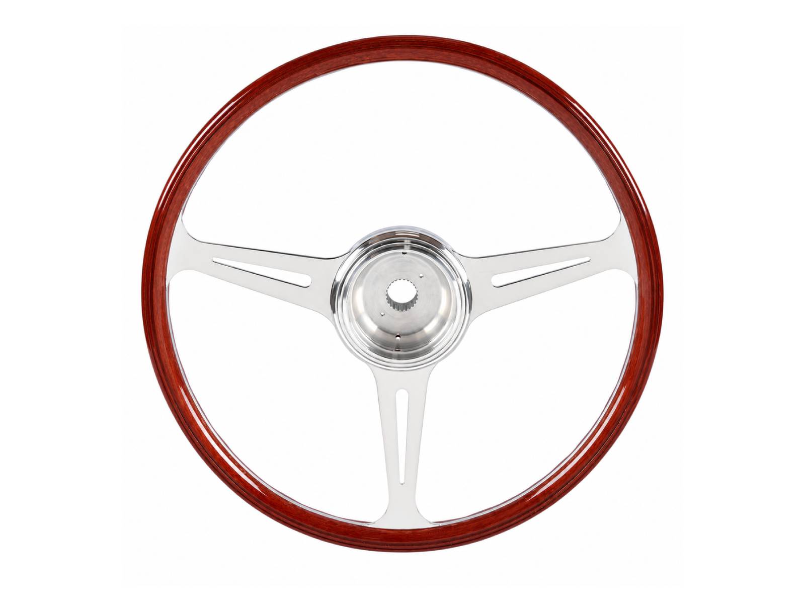 Steering Wheel with Wood Rim and Polished Aluminium Spokes - 394 mm. Porsche 356A - 64434708120, 35647018, 64434708100 - 1645500800