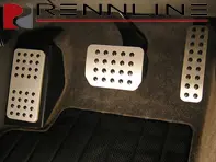 Rennline Aluminium 3 Piece Pedal Set Rubber Grip, Black. Porsche 955/957Cayenne  TIPTRONIC - P72, P72