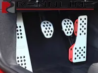 Rennline Aluminium 3 Piece Pedal Set with Porsche Decal Crest Rubber Grip. Porsche 981/991 718/991.2 PDK - P7162101C, P71.62101C