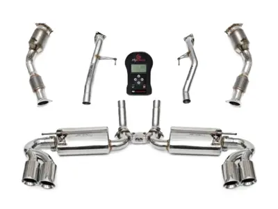 Fabspeed Exhaust Performance Package WITH ECU Tuning Upgrade, Polished Stainless Steel. Porsche 957 Turbo / Turbo S (2008-2010) - 95511302340, 95511302440, 95511302230, 95511302231, 95511302130, 95511302131 - FS.POR.957T.SPKGEP