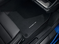 Floor mats with nubuck edging. Porsche 992 (911) LHD - 992864435B, 992864435BOG6, 992864435BOH7, 992864435BOS1, 992864435BOS5, 992864435BOU6, 992864435BOX6