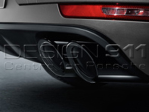 Exhaust Sports Tail Pipes BLACK. Porsche Macan - 95B04420008, 95B04420014