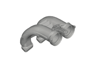 Intake air distributor. Porsche 982C Cayman 2.5L / 982 Boxster 2.5L - 0PC129712B, 0PC129711D, 0PC129712A, 0PC129711C