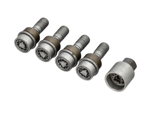 Locking Wheel Bolt Kit, Silver. Porsche 970 Panamera 2010-16 - 97036105701