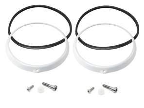 Headlamp bezel cover (in primer) set. Porsche 911 / 964 - 91163114101, 91163114100 - PF806501, 1695150400