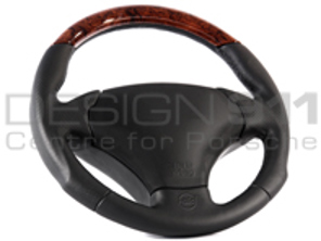 Steering Wheel Rivage - Leather / Wooden-Look - RAID - 710412