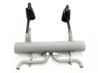Exhaust with heat exchangers and tail pipe kit. Porsche 356 B - 64421100300, 1623102970, 64421100400, 61611100660, 1620701510, 61611101005