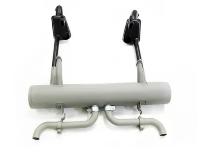 Exhaust with heat exchangers and tail pipe kit. Porsche 356 B - 64421100300, 1623102970, 64421100400, 61611100660, 1620701510, 61611101005
