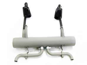 Exhaust with heat exchangers and tail pipe kit. Porsche 356 B - 64421100300, 1623102970, 64421100400, 61611100660, 1620701510, 61611101005