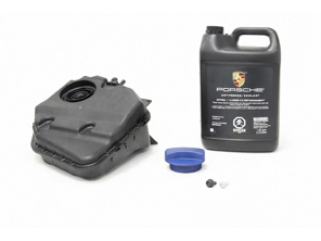 Water tank reservoir with cap and anti freeze 5Ltrs. Porsche 955 / 957 Cayenne 2003-10 - 95510614723, 95510614720, 95510614721, 95510614722, 9551061472