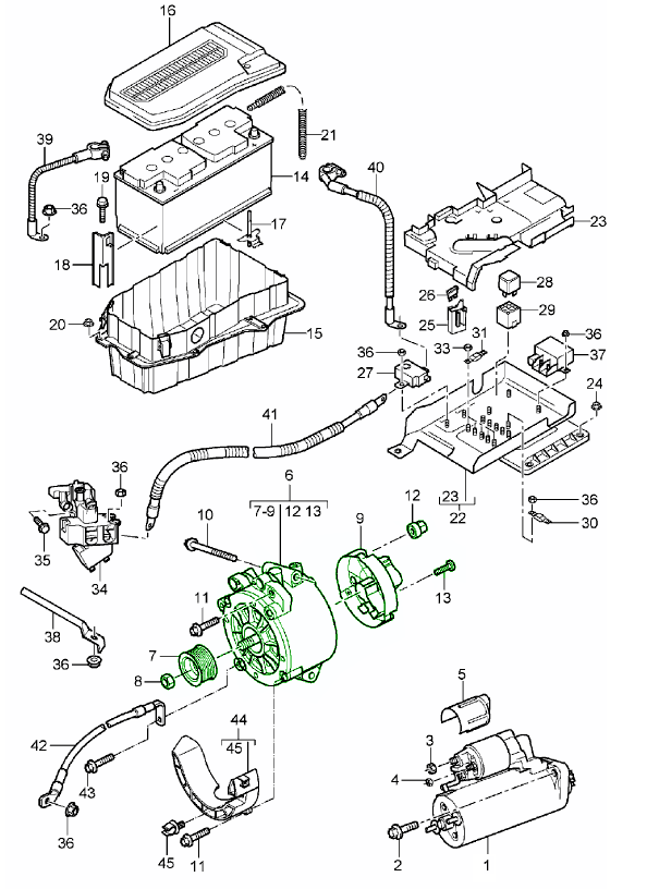 Buy Porsche Cayenne 9PA (955) 20032006 Alternator / Generator Design 911