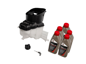 Engine coolant expansion tank kit with sensor. Porsche 986 Boxster / 987.1 Boxster 1997-06 - 99610614708, 99610614703, 99610614704, 99610614705, 99610614706, 99610614707