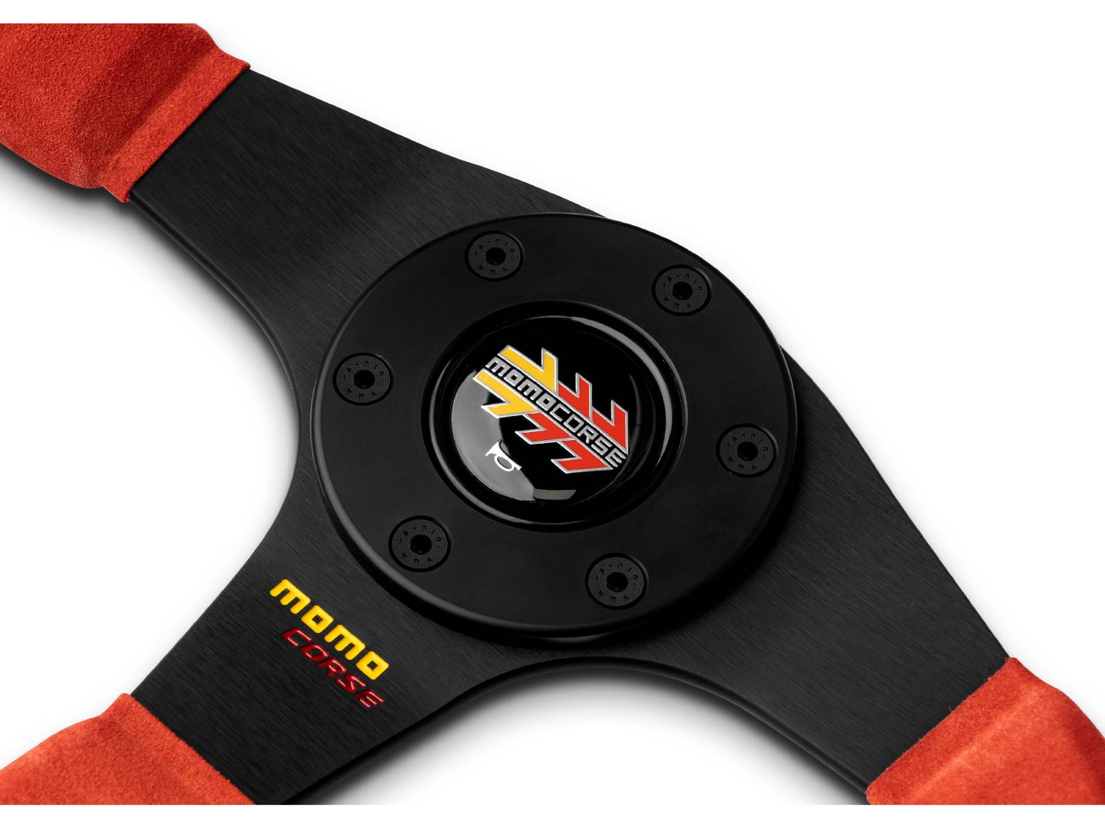 MOMO Corse 2.0 Steering Wheel Red Suede & Black Spokes | MOMO UK ...