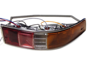Indicator rear unit & lens in plastic for Early SWB Porsche 911/912 1965-68 - 90163140300, 90163140400, 90163140301, 90163140401 - 15878S, 15878D, 1695300670, 1695300680