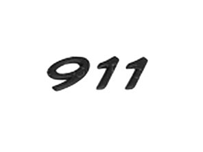 '911'  BLACK Rear Lid Badge. Porsche 991 - 99155923103