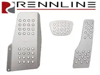 Rennline Aluminium 3 Piece Pedal Set Perforated. Porsche 911/912/930 Targa + Cab/ 964/993 Tiptronic - P44.22.13, P442213