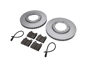 FRONT Brake Pads and Brake Disc Package. Porsche 911 3.2L 1984-89 - 91135104123, 91135195011, 94461221105, 91135195006, 91135195001, 91135195002, 91135195008, 90135199700, 91135193800, 91135194401, 91135194405, 91135195000, 92335190100, 94435195006
