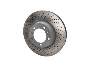 Brake disc rotor Front, drilled monoblock, 330x34mm. Porsche 991.2 / 982 Boxster S /  982C Cayman S - 9P1615301A, 9P1615302A, 992615301, 992615302, 92149905, 92150005, 92150007, 92149907, 95B615301, 99635140902, 99635140903, 99635140904, 99635140905, 9P1615302A, 992615302, 99635141002, 99635141003, 99635141004, 99635141005 - PFL39981, PFR39982