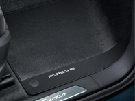 Carbon floor mats with leather edging. Porsche Cayenne (9YA) 2018>>  RHD - Right hand drive - 9Y0044844