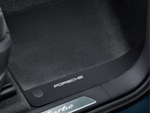 Carbon floor mats with leather edging. Porsche Cayenne (9YA) 2018>>  RHD - Right hand drive - 9Y0044844