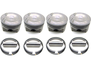 Engine piston set PORSCHE 944 TURBO 2.5L for use in factory aluminum bores only - 930070756