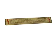 Sticker Battery Warning. Porsche 928 / 928S - 92870115502