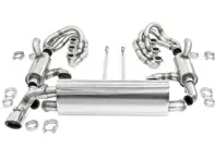 CARGRAPHIC GT Sport Exhaust System For Backdate Body, With ID42 GT Manifold Set, Heating, LH Tailpipe - 96411104504, 96411104605, 96411104502, 96421103905, 96421103932, 96421104004