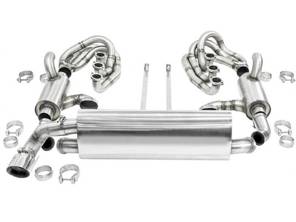 CARGRAPHIC GT Sport Exhaust System For Backdate Body, With ID42 GT Manifold Set, Heating, LH Tailpipe - 96411104504, 96411104605, 96411104502, 96421103905, 96421103932, 96421104004