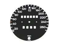 Speedo dial face in black 911 G 74-84 MPH to KMH conversion - 91164151700