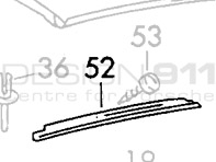 Targa Soft Top Water Strip. Porsche 911 70-89 - 90156530345, 90156530445