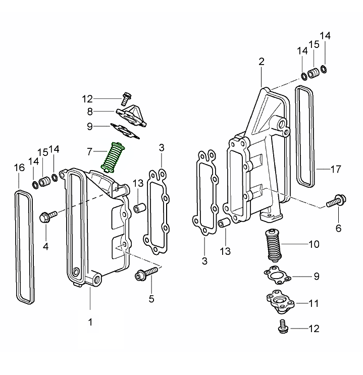 Porsche 997 Timing chain tensioner 99710506171 99710506170