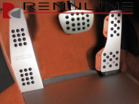Rennline Aluminium 3 Piece Pedal Set  Rubber Grip. Porsche 911/912/930  Coupe TIPTRONIC - P70.62.51, P706251