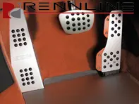 Rennline Aluminium 3 Piece Pedal Set  Rubber Grip. Porsche 911/912/930  Coupe TIPTRONIC - P70.62.51, P706251