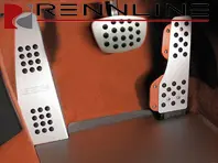 Rennline Aluminium 3 Piece Pedal Set  Rubber Grip. Porsche 911/912/930  Coupe TIPTRONIC - P70.62.51, P706251