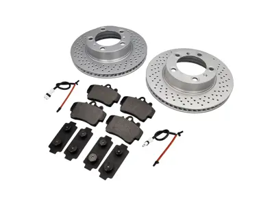 FRONT Brake Pads and Brake Disc Package Porsche 987 Boxster / 987C Cayman - 98735140101, 98735140201, 98735193903, 98735108801, 99761275500, 99761275701