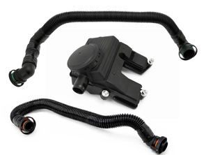 Air / Oil Separator & hose kit. Porsche 958 Cayenne S 4.8L 2011-18 / 970 Panamera 4.8L 2010-18 - 94810713522, 94810724720, 94810724520