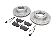 REAR Brake Pads and Brake Disc Package. Porsche 981 - 98735240101, 98735293903, 98160916300