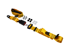 Static 2-point rear lap belt in yellow (Set of 2). Porsche 911 78-89 / 964 / 993 / 968 / 924 / 944 - 47785779570B, 911116