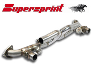 Exhaust Muffler Bypass X-Pipe with Valves. Porsche 991 (911) 2012>> Supersprint - 247313