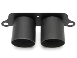 Exhaust Deluxe Dual Style Tips MATTE BLACK. Porsche 991 GT3 - 99111125390, 99111125393