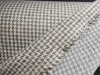 Pepita Porsche Houndstooth classic fabric, Beige / White