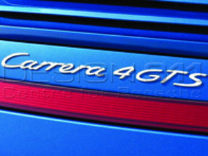 'CARRERA 4 GTS'  Rear Badge, SILVER. Porsche 997.2 - 99755903708