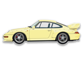 PORSCHE 993 GT. Shaped Plexiglass