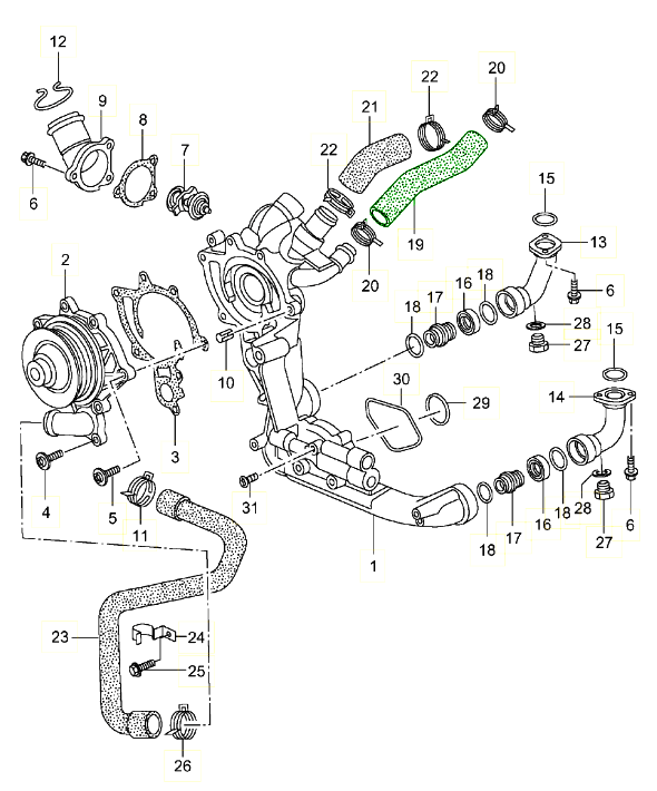 Buy Porsche 996 911 1997 2005 Water Coolant Hoses Design 911 Buy Porsche 996 911 1997 2005 Water Coolant Hoses Design 911