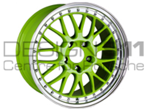 18' Style 500 Split Rim Look LIME GREEN Alloy wheels for Porsche Cars