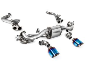 Milltek Sports Exhaust With GPF Bypass And Burnt Titanium Trims. Porsche 718 Cayman GT4 / Boxster GTS 4.0L - 982254351B, 982254351L, 982254351AA, 982254351P, 982254351R, 982254350B, 982254350L, 982254350AA, 982254350P, 982254350R, 982251053F, 982251053H, 982251053K - SSXPO153