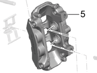 Brake caliper, REAR. Porsche 991.1 C2 / C4 - 99135242101, 99135242201, 99135242100, 99135242200