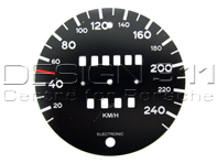Speedo Scale for Conversion from miles to km/h (250 KM/H) for Porsche 911 75-83 (250KM/H) - 91164150100