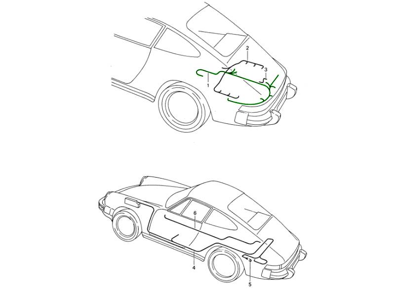 Alternator Wiring Harness. Porsche 911 1987-89 91160701602